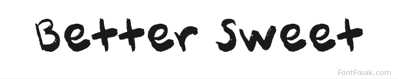 Better Sweet font preview