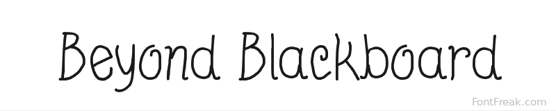 Beyond Blackboard font preview