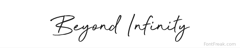 Beyond Infinity font preview