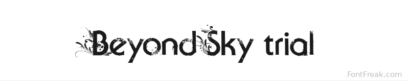  Beyond Sky trial font preview