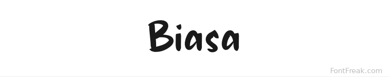 Biasa font preview