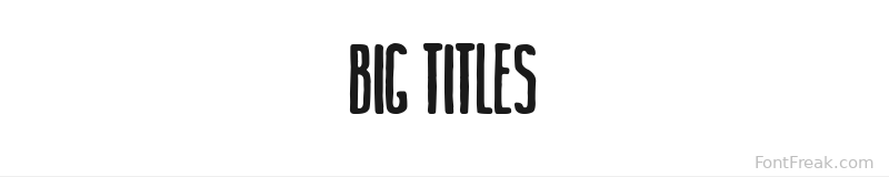 Big Titles font preview