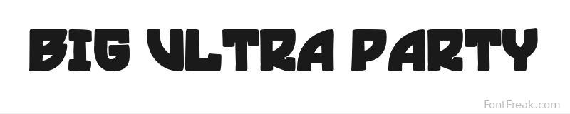 Big Ultra Party font preview
