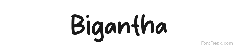 Bigantha font preview