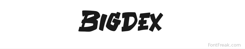 Bigdex font preview