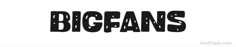 Bigfans font preview