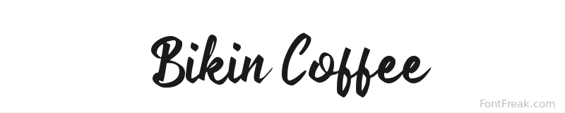 Bikin Coffee font preview