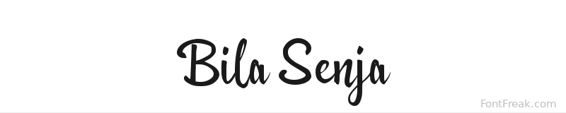 Bila Senja font preview