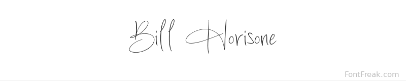Bill Horisone font preview