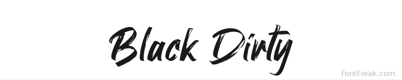 Black Dirty font preview
