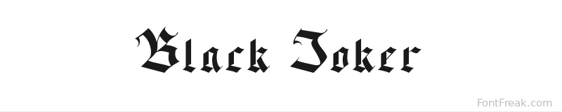 Black Joker font preview