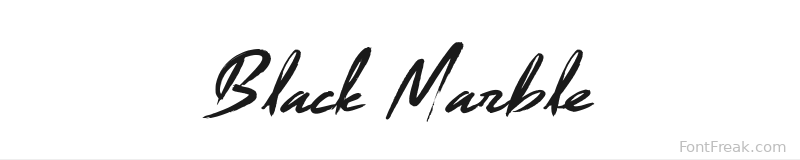 Black Marble font preview