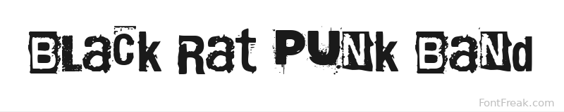 Black Rat Punk Band font preview