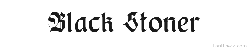 Black Stoner font preview