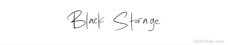 Black Storage font preview