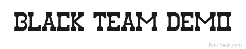 Black Team Demo font preview