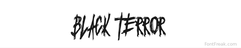 Black Terror font preview