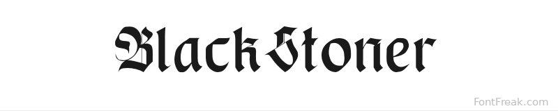 BlackStoner font preview