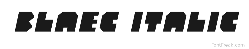 Blaec Italic font preview