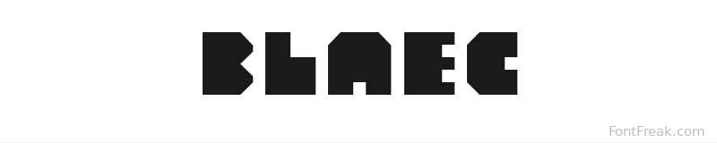 Blaec font preview