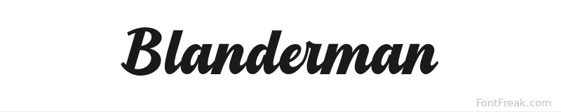 Blanderman font preview
