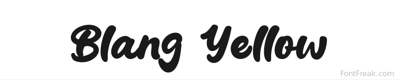 Blang Yellow font preview