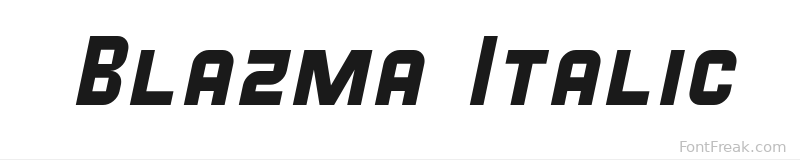Blazma Italic font preview