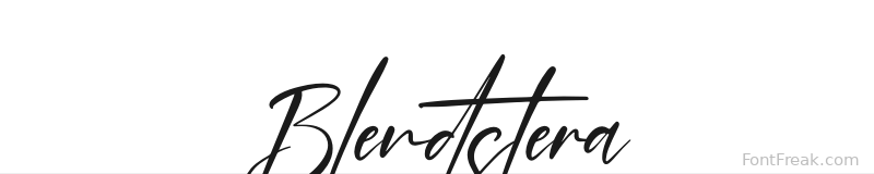 Blendstera font preview