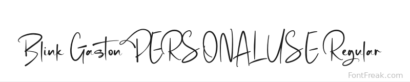 Blink Gaston PERSONAL USE Regular font preview