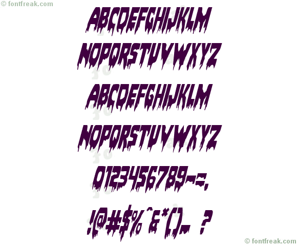 Bloodlust Condensed Italic