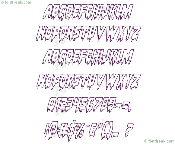 Bloodlust Outline Italic