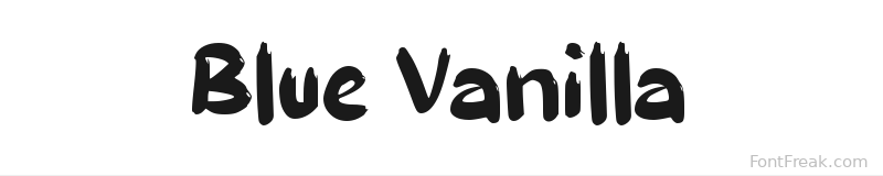 Blue Vanilla font preview