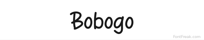 Bobogo font preview