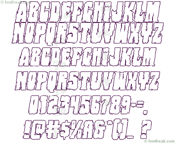 Bog Beast Outline Italic