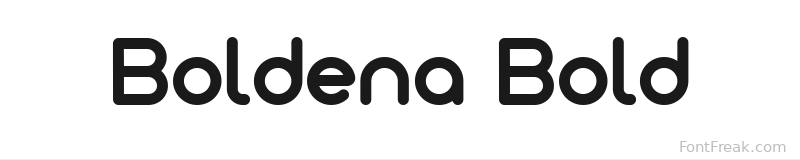Boldena Bold font preview