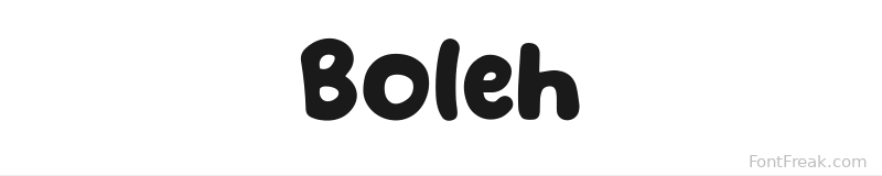 Boleh font preview