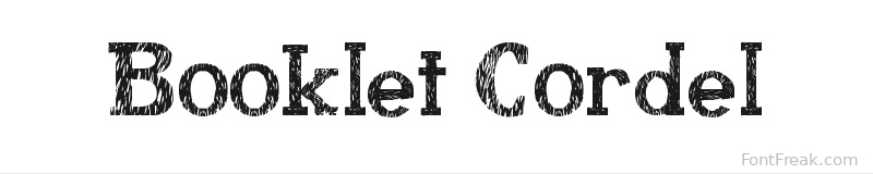 Booklet Cordel font preview