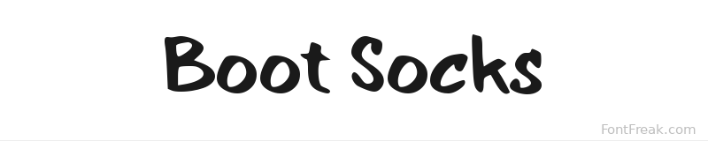 Boot Socks font preview