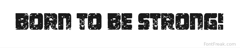 Born To be Strong! font preview