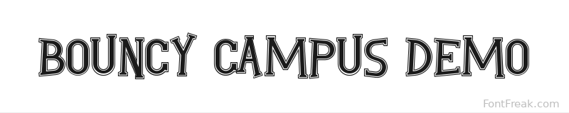 Bouncy Campus Demo font preview