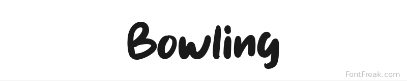 Bowling font preview