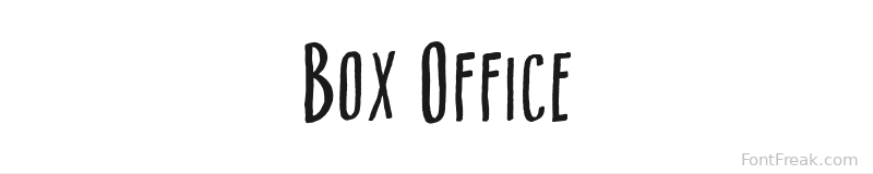 Box Office font preview