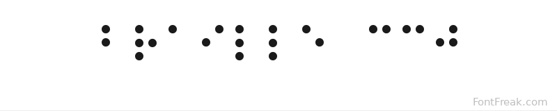 Braille CC0 font preview