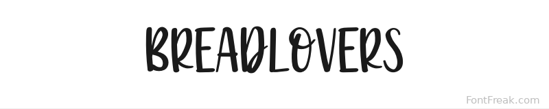 Breadlovers font preview