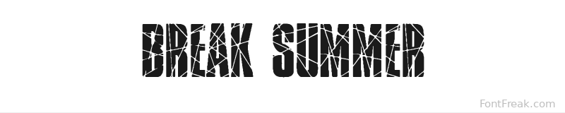 Break Summer font preview