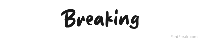 Breaking font preview