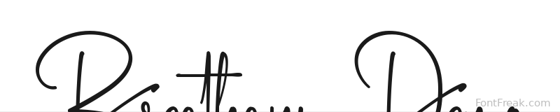 Breathany Demo font preview