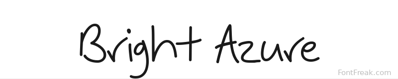 Bright Azure font preview