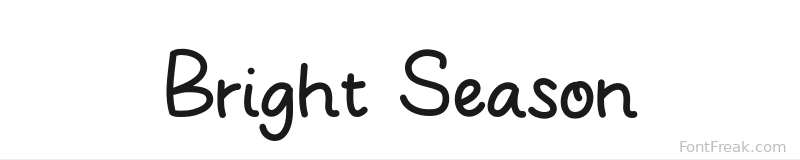 Bright Season font preview