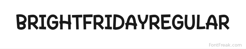 BrightFridayRegular font preview